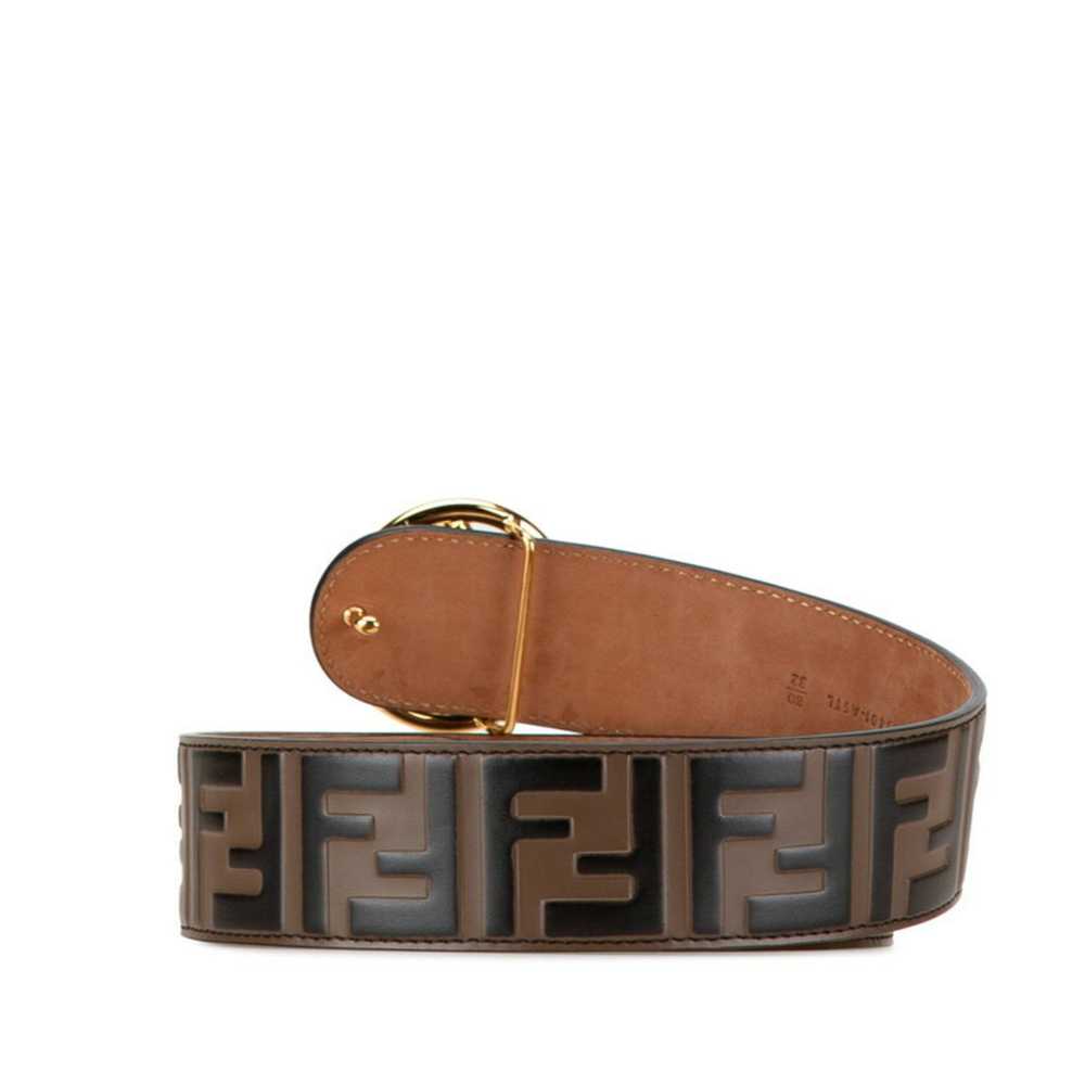 Fendi FENDI ZUCCA BELT 80/32 BROWN PVC WOMEN'S - image 3