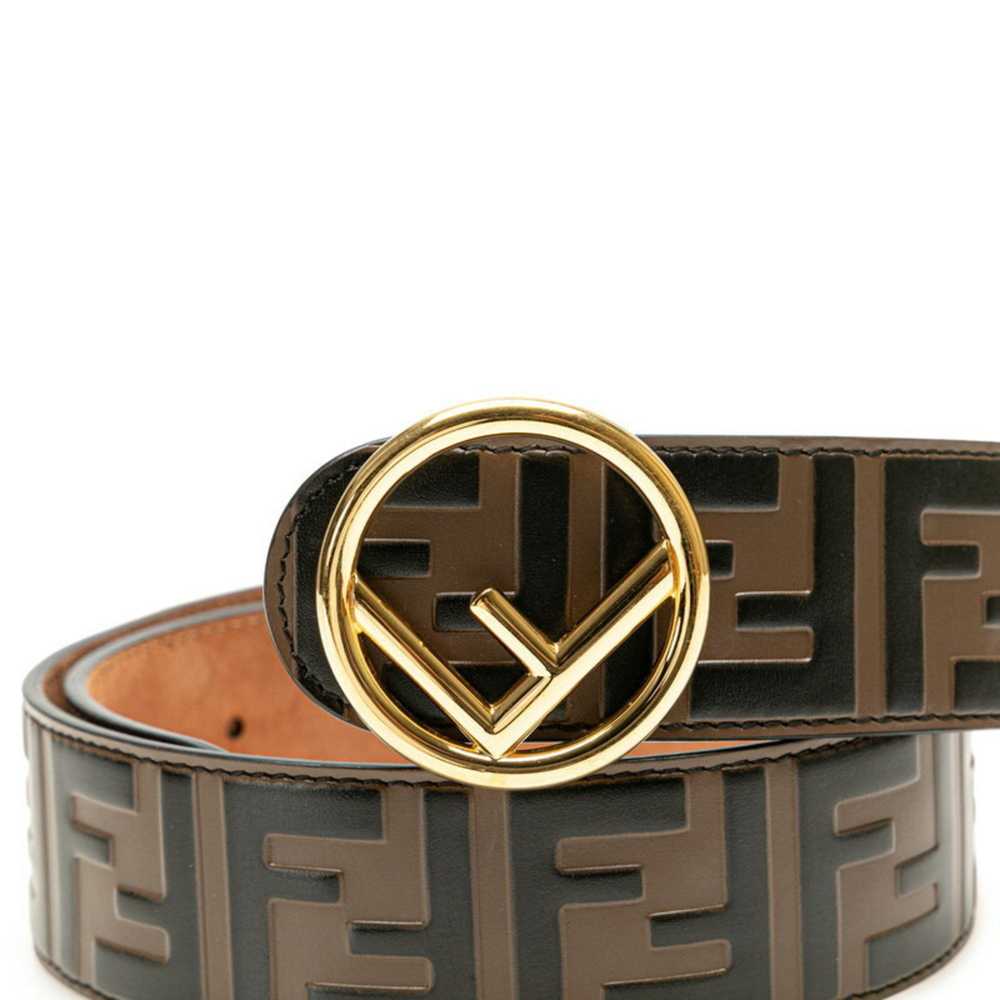 Fendi FENDI ZUCCA BELT 80/32 BROWN PVC WOMEN'S - image 4