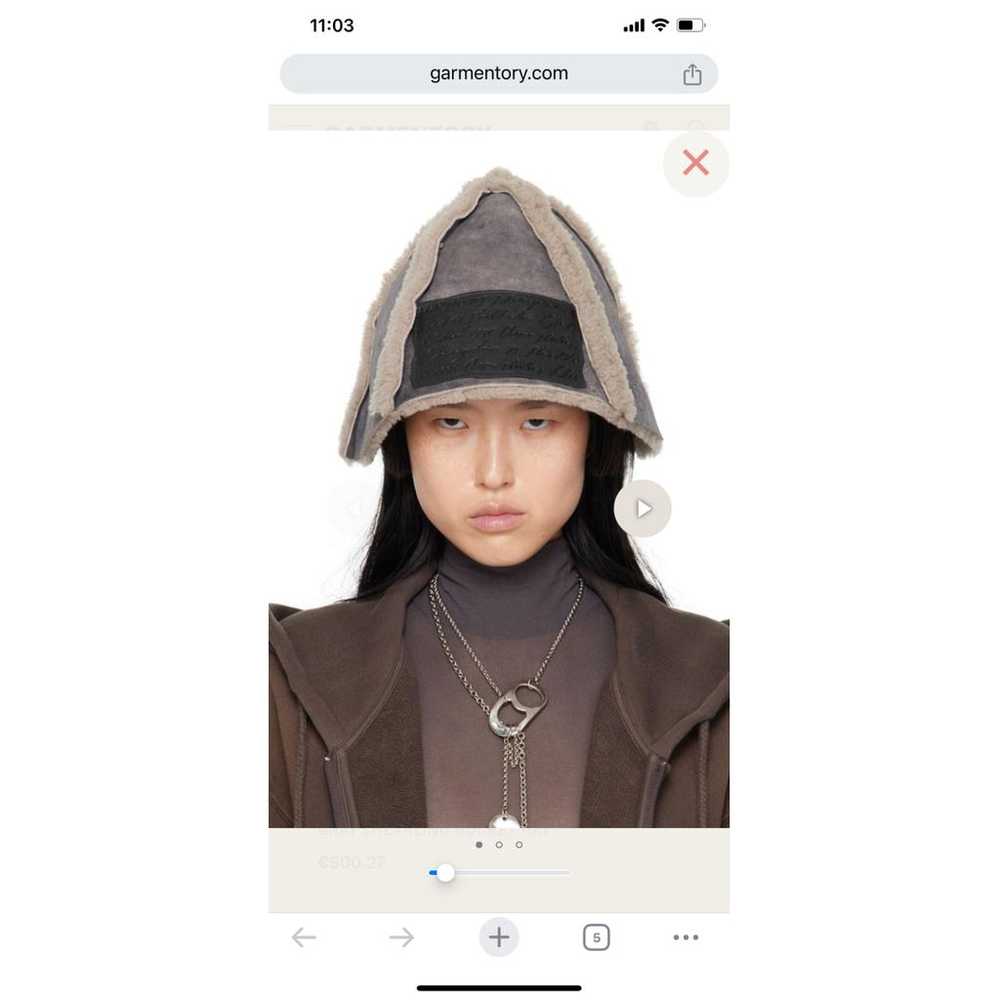 Acne Studios Shearling hat - image 4