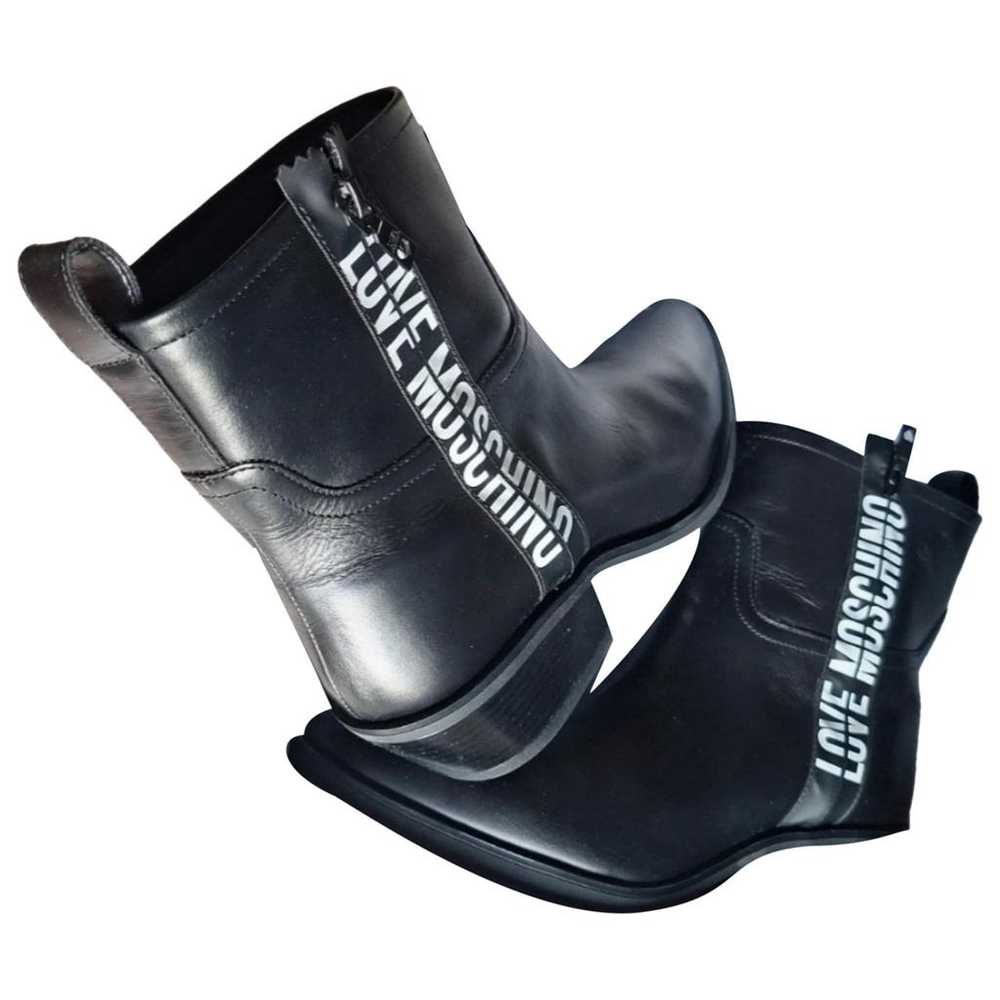 Moschino Love Leather cowboy boots - image 1