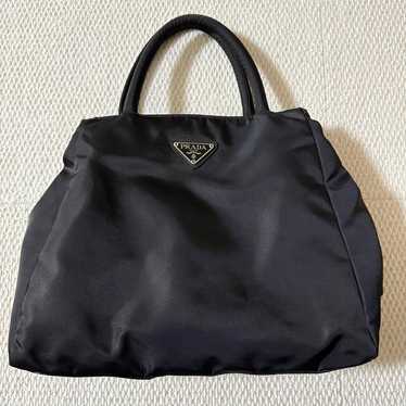 PRADA Nylon Handbag with Triangle Logo