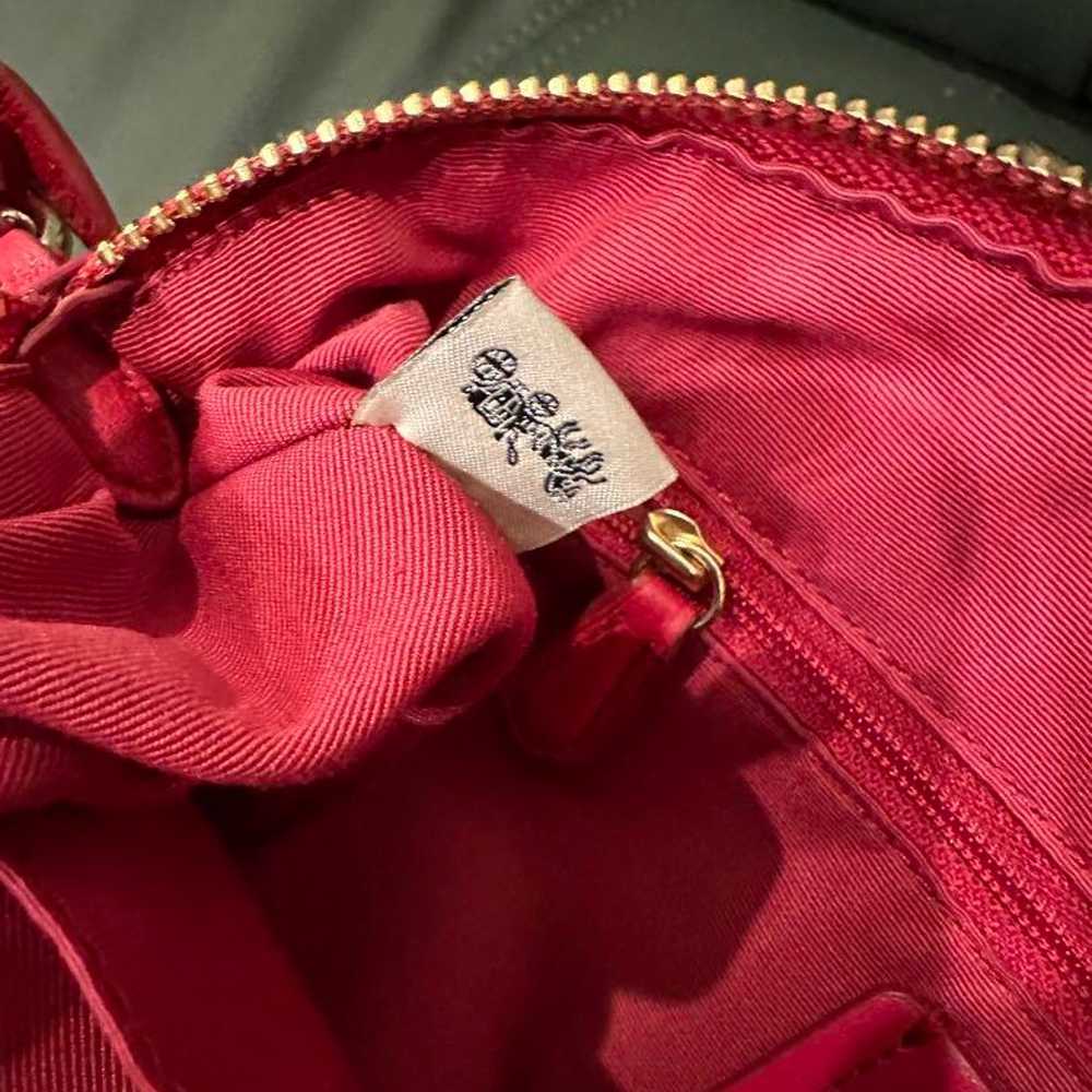 Coach Red Leather Shoulder Bag - image 11