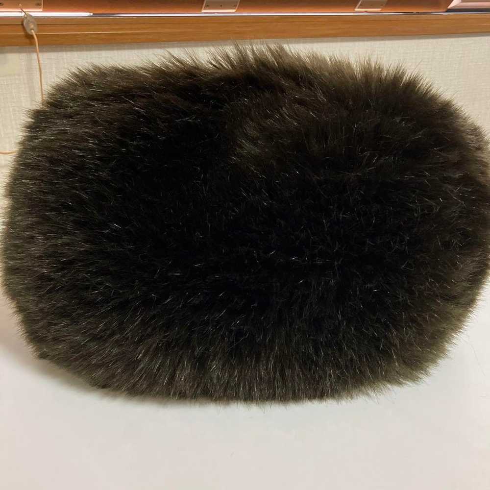 Dark brown fur bag, approximately 30 cm. - image 12