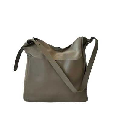 All Saints Paradise North South Leather Tote - Olive purchases Green / Grey Taupe WB029H