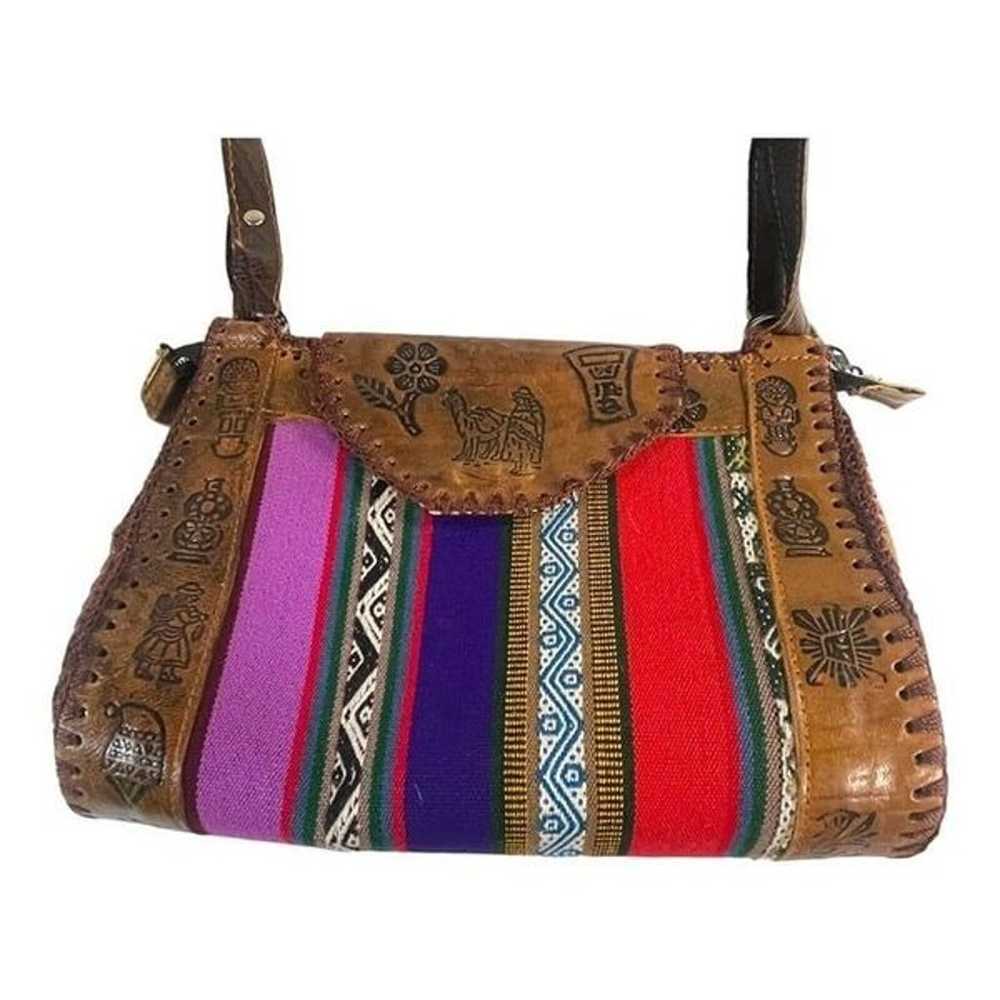 Handmade Embossed Crossbody Bag Purse LEATHER CUS… - image 1