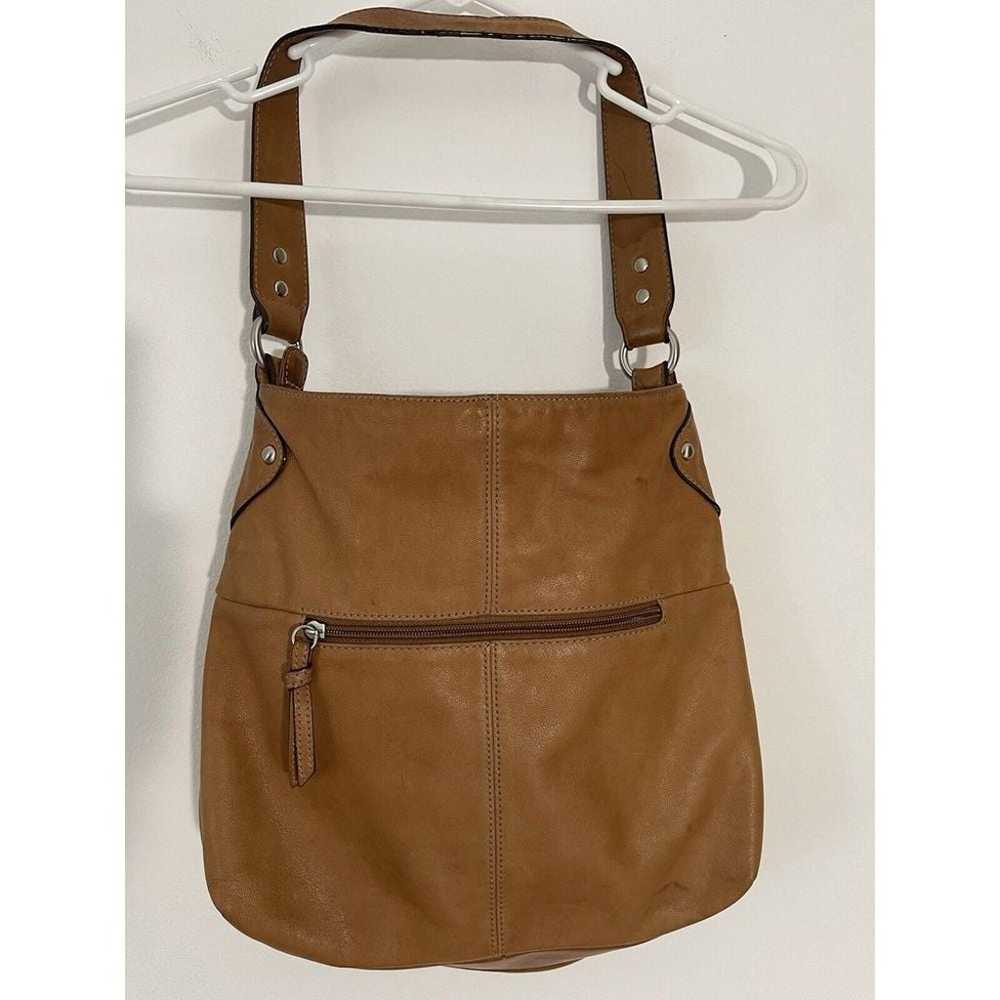 CLARKS  BROWN LEATHER SHOULDER BUCKET  TOTE SHOUP… - image 3