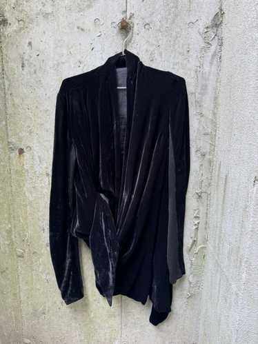 Rick Owens Velvet draped jacket