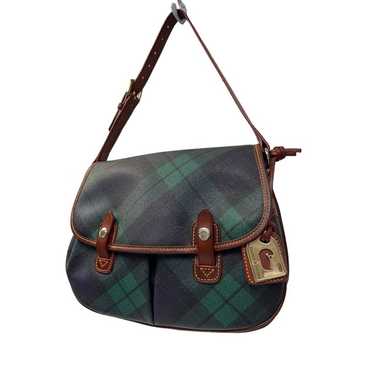 Dooney & Bourke Elsie Green Blue top Zipped Satchel