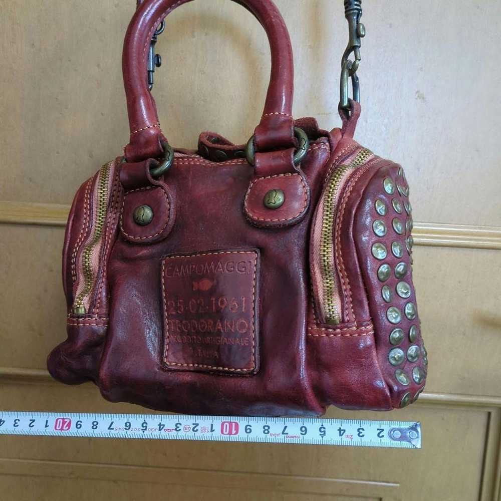 Campo Maggi Red Leather Shoulder Bag - image 1