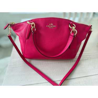 Coach Kelsey Pebbled Leather Satchel in Fuchsia C… - image 1