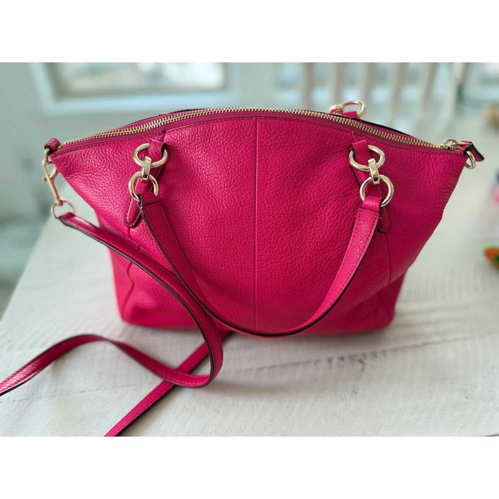 Coach Kelsey Pebbled Leather Satchel in Fuchsia C… - image 3