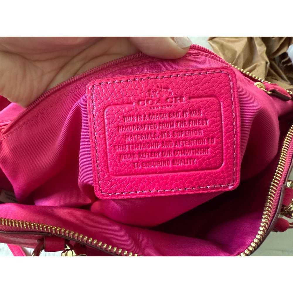 Coach Kelsey Pebbled Leather Satchel in Fuchsia C… - image 4