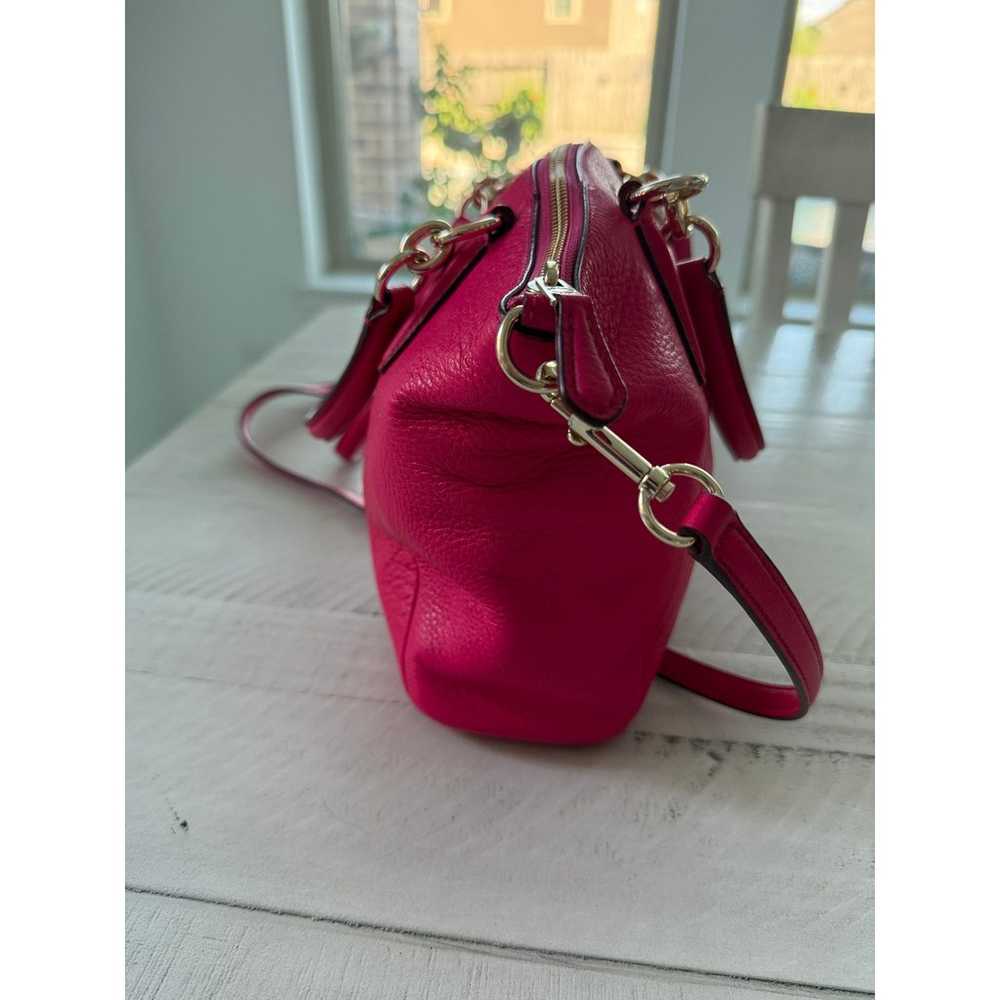 Coach Kelsey Pebbled Leather Satchel in Fuchsia C… - image 6