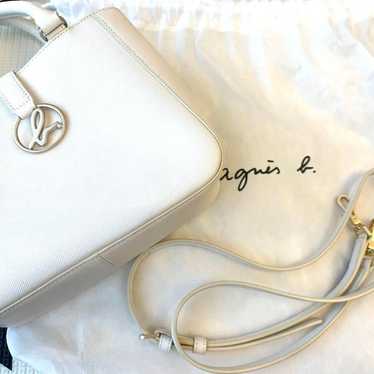 Agnes B. White Shoulder Bag - image 1