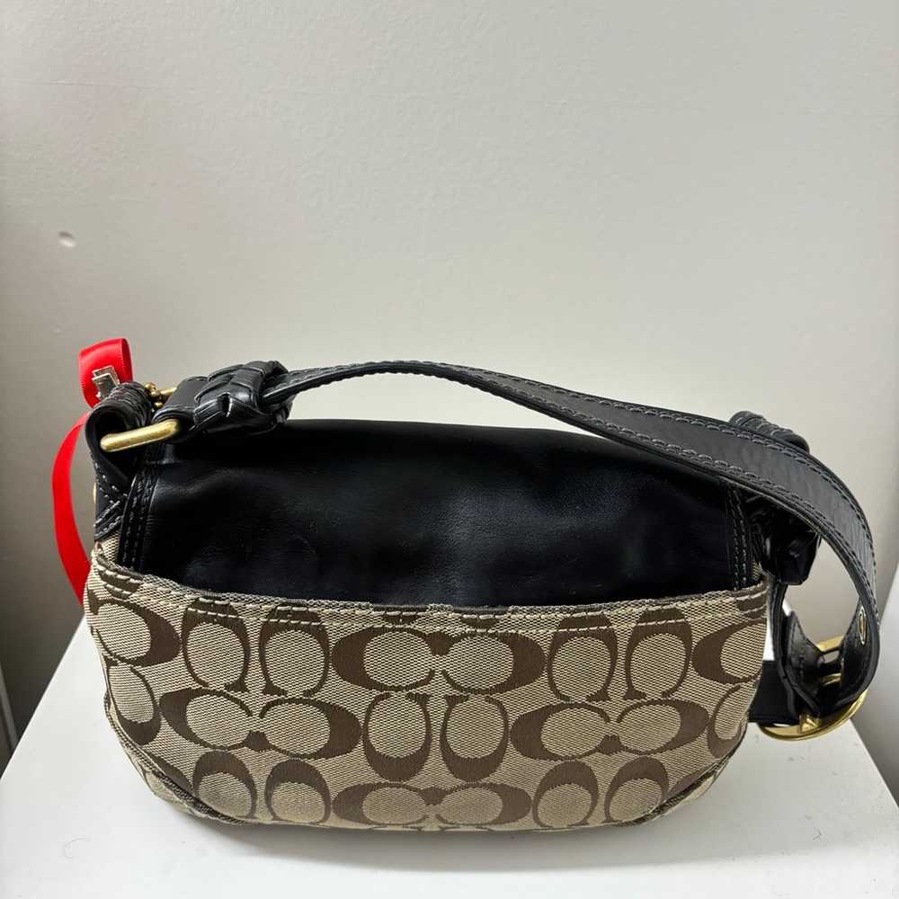 Coach Signature Khaki and Black Bleeker Buckle mi… - image 8