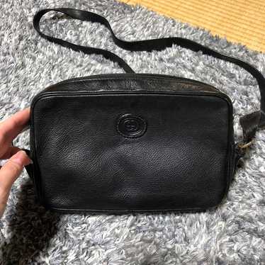 【Rare】Gucci Square Leather Shoulder Bag Old Gucci 