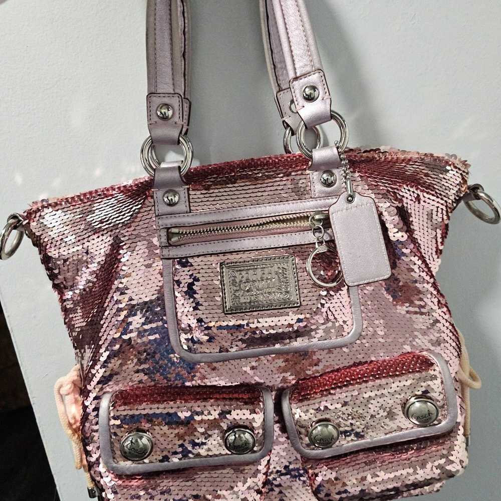 Coach sequin PINK spotlight limited edition purse… - image 11