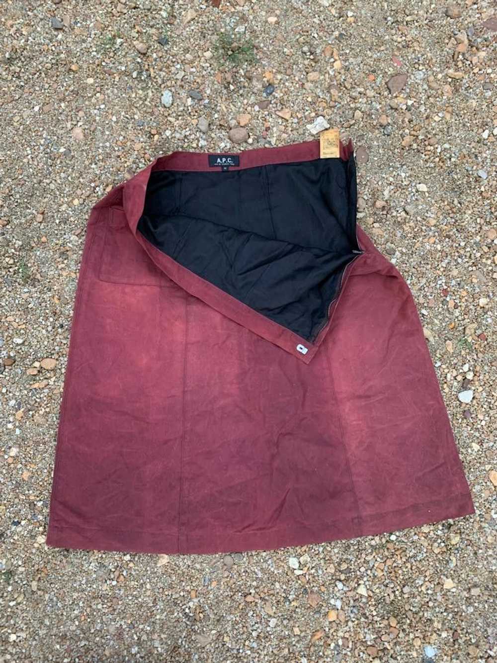 A.P.C. × Vintage A. P. C mini Skirt faded maroon - image 2