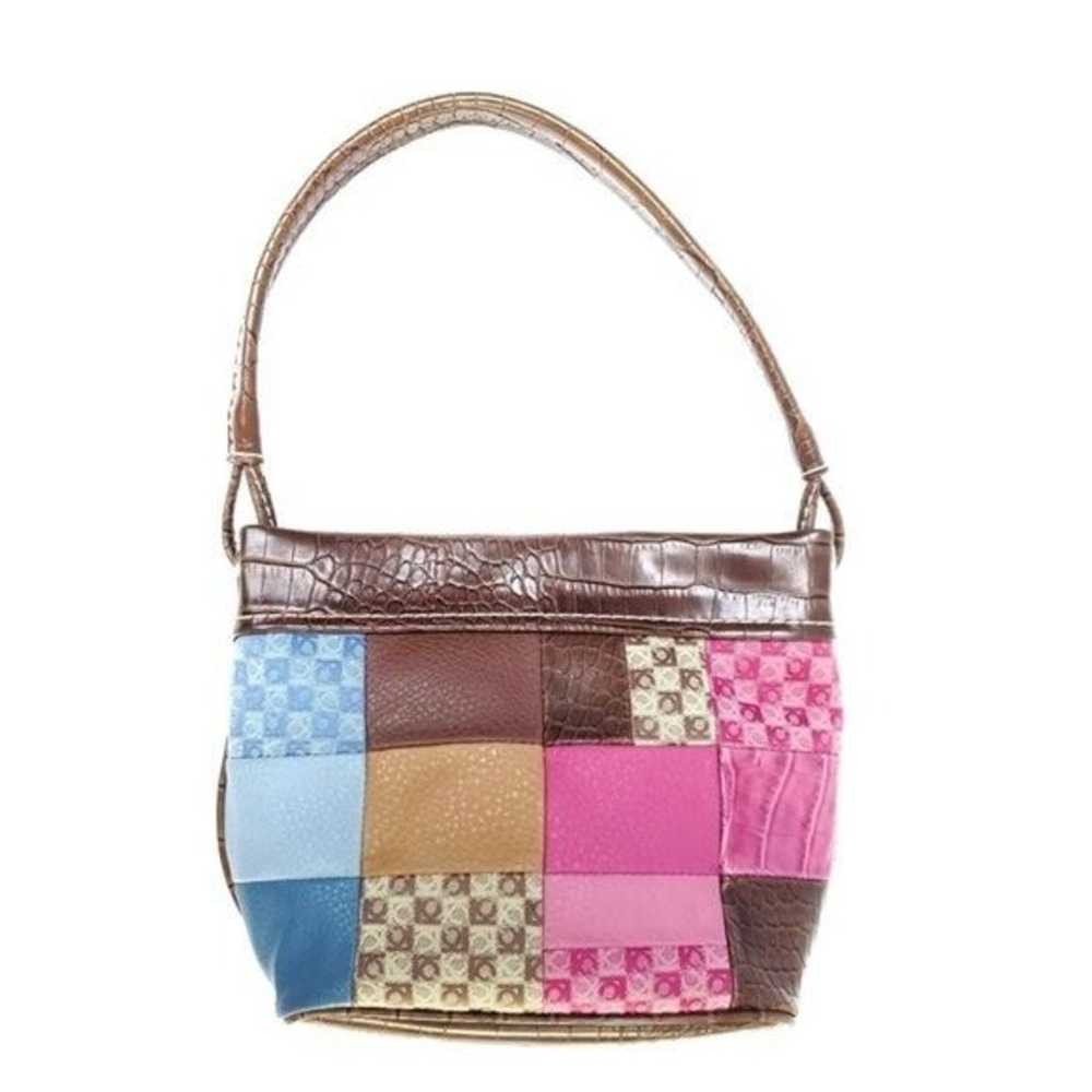 Vintage 90s Patchwork Handbag Logo 2000s Bohemian - image 2