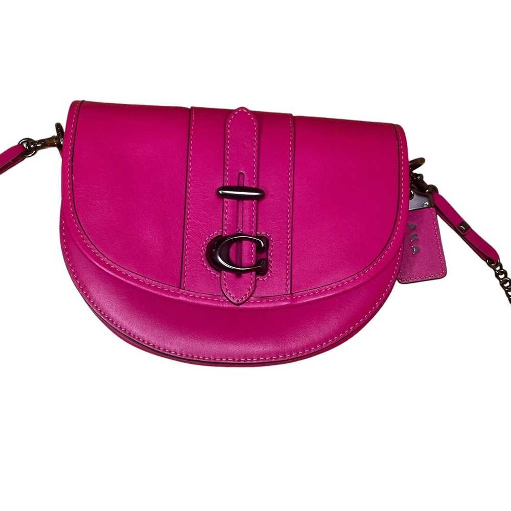 COACH 1941 Women's Fuchsia Pink Cadet Saddle 20 G… - image 12