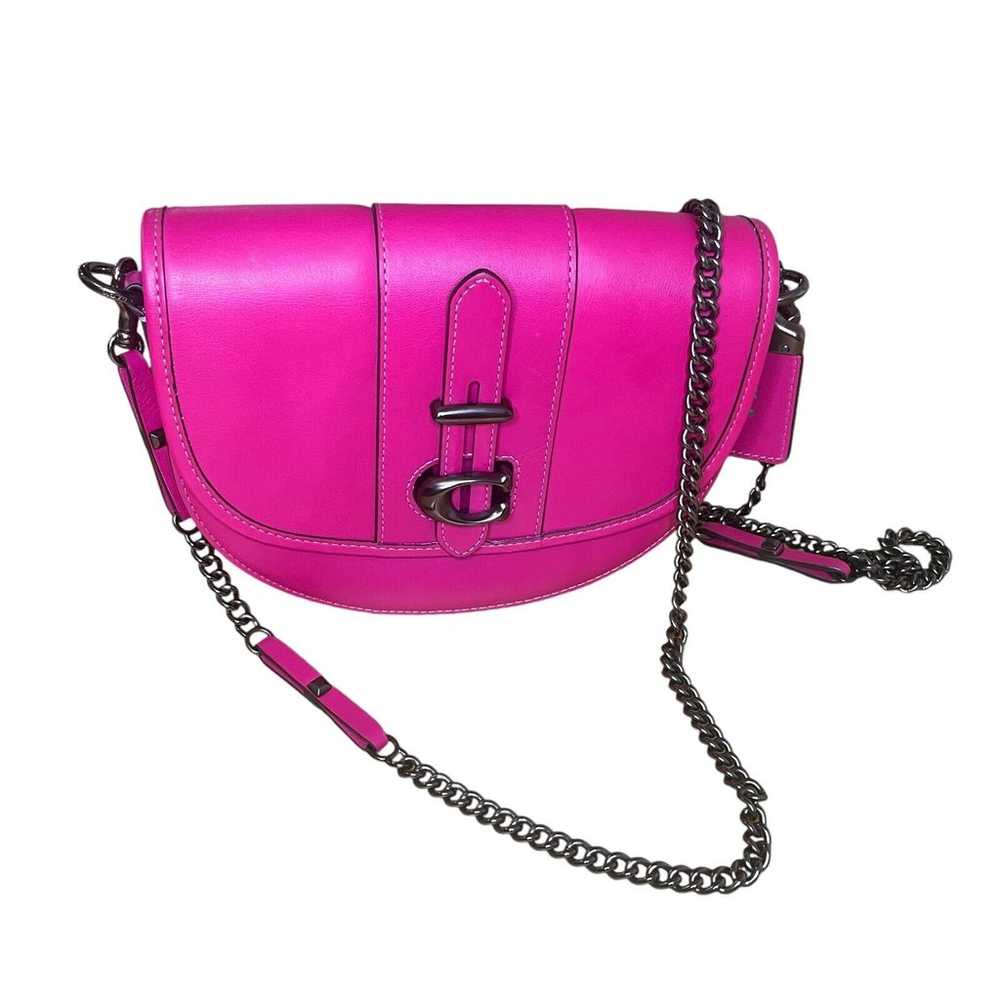 COACH 1941 Women's Fuchsia Pink Cadet Saddle 20 G… - image 1