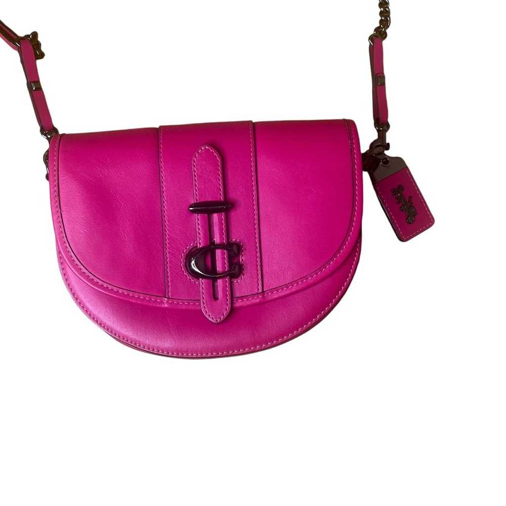 COACH 1941 Women's Fuchsia Pink Cadet Saddle 20 G… - image 7