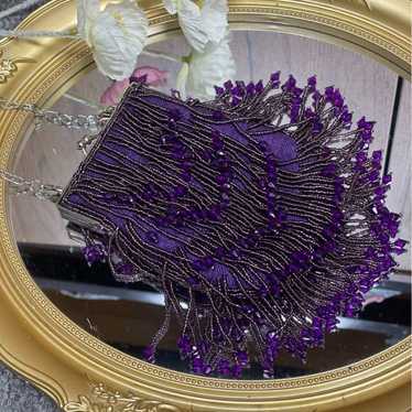 Purple fringe party bag