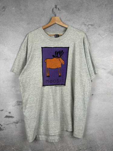 Animal Tee × Vintage Vintage 80s/90s Moose Animal… - image 1