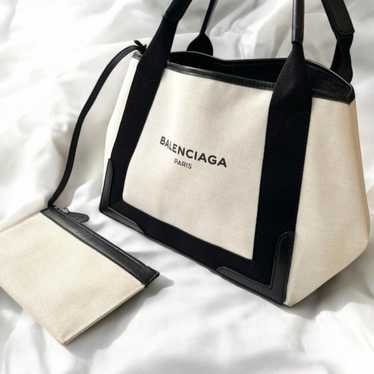 Balenciaga Navy Cabas S Small Tote Bag Navy Cabas