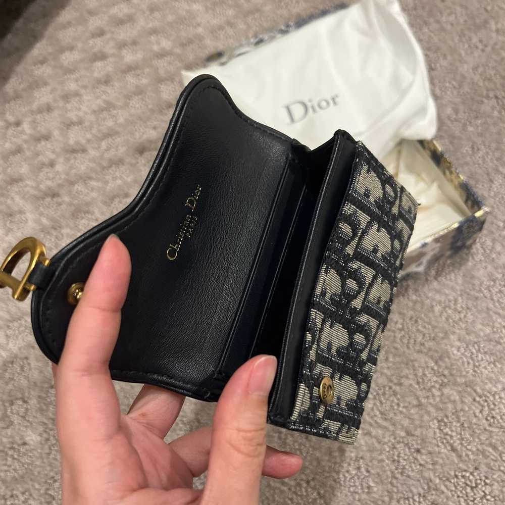 Like NEW authentic DIOR SADDLE CARD CASE - image 2