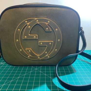 Gucci Black and Green Soho Disco Leather Crossbod… - image 1