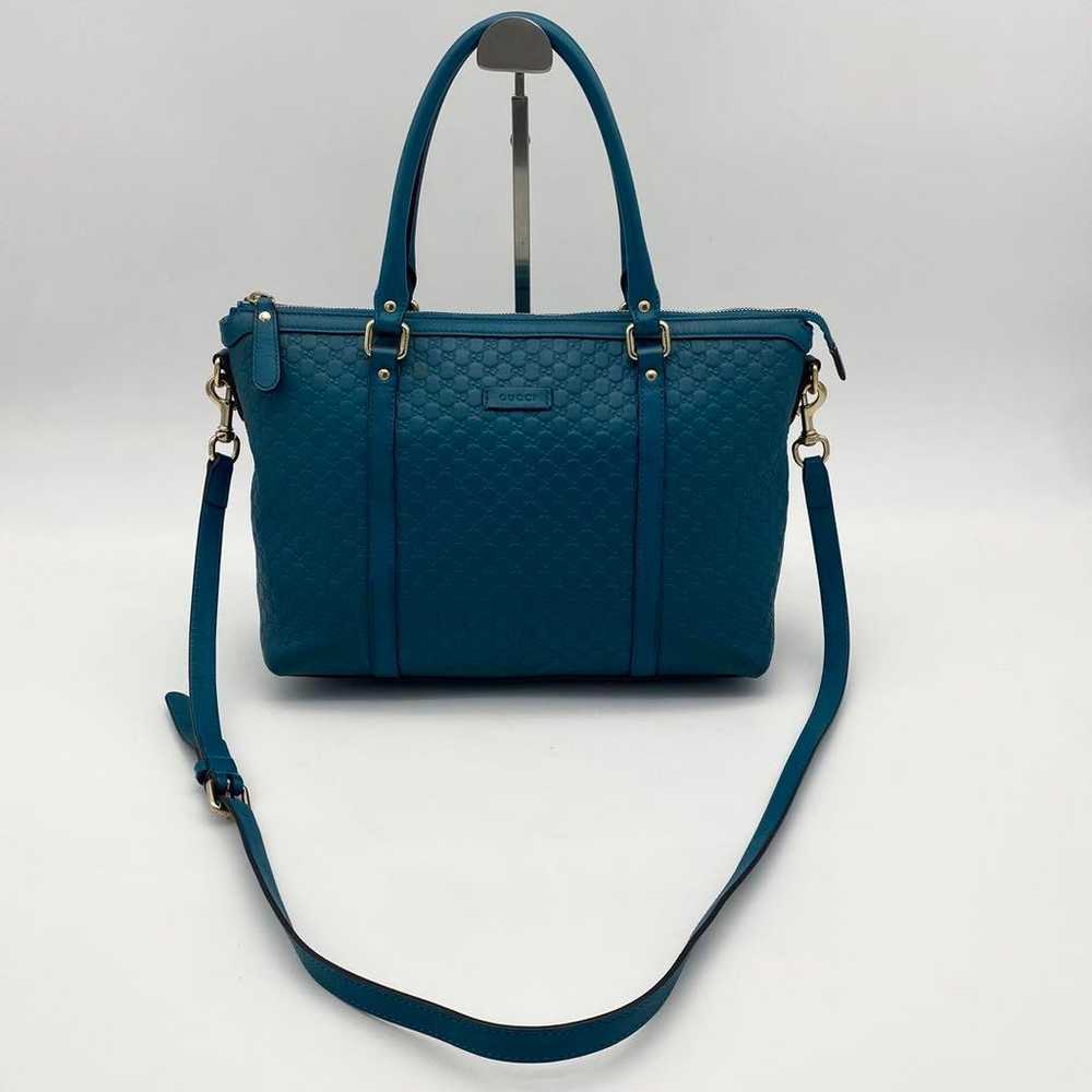 GUCCI 2-way handbag micro GG Saffiano leather GG … - image 2