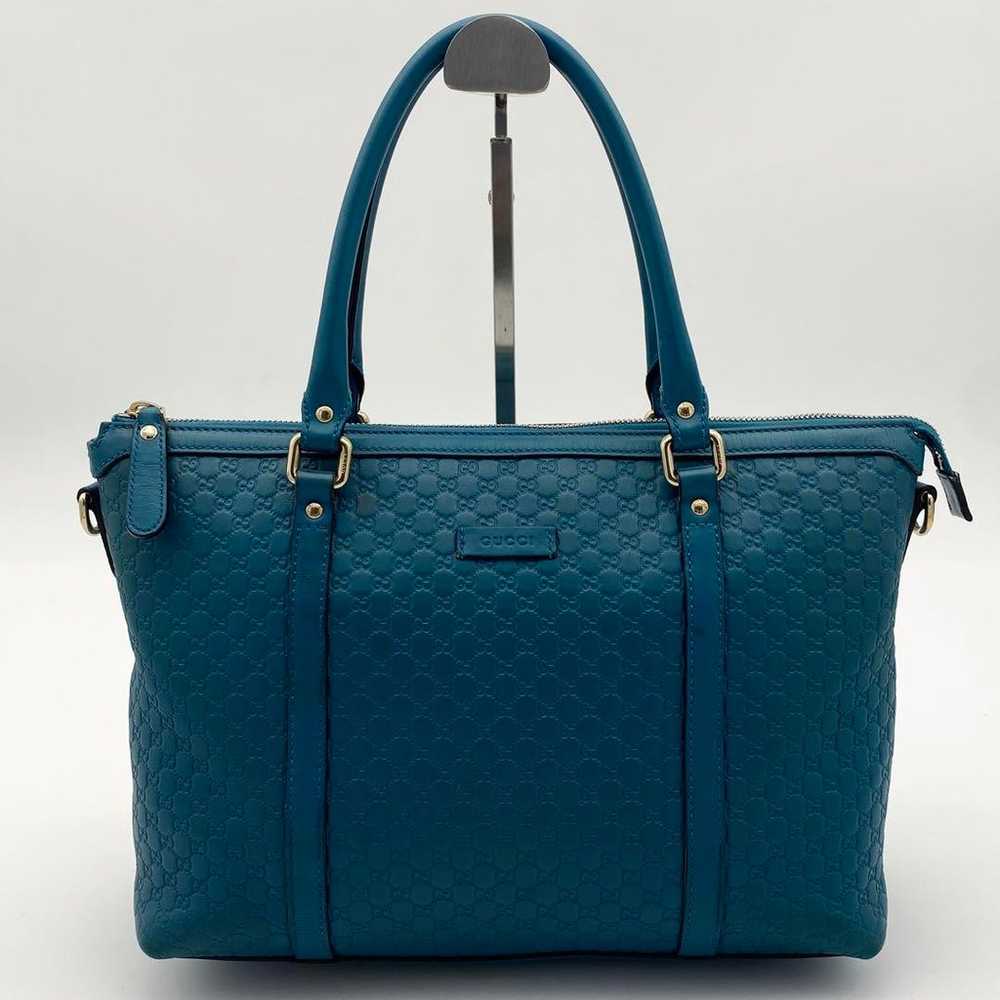 GUCCI 2-way handbag micro GG Saffiano leather GG … - image 3