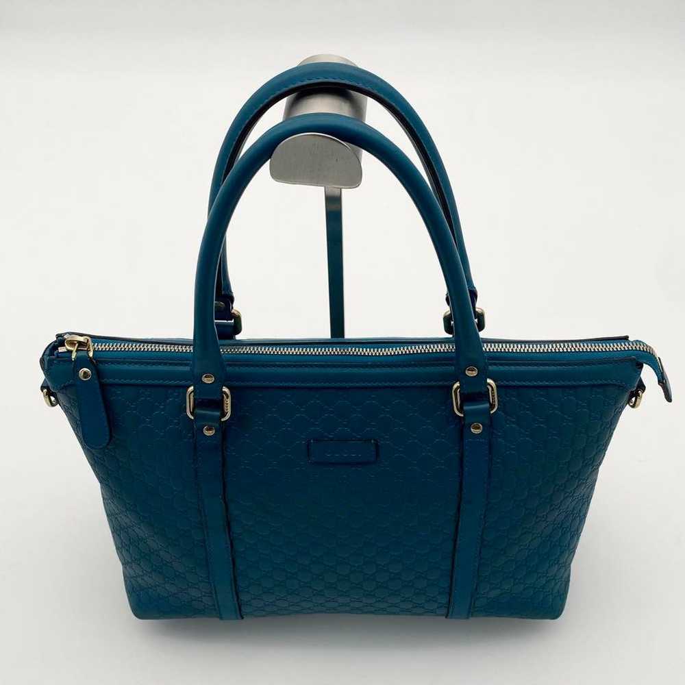 GUCCI 2-way handbag micro GG Saffiano leather GG … - image 8