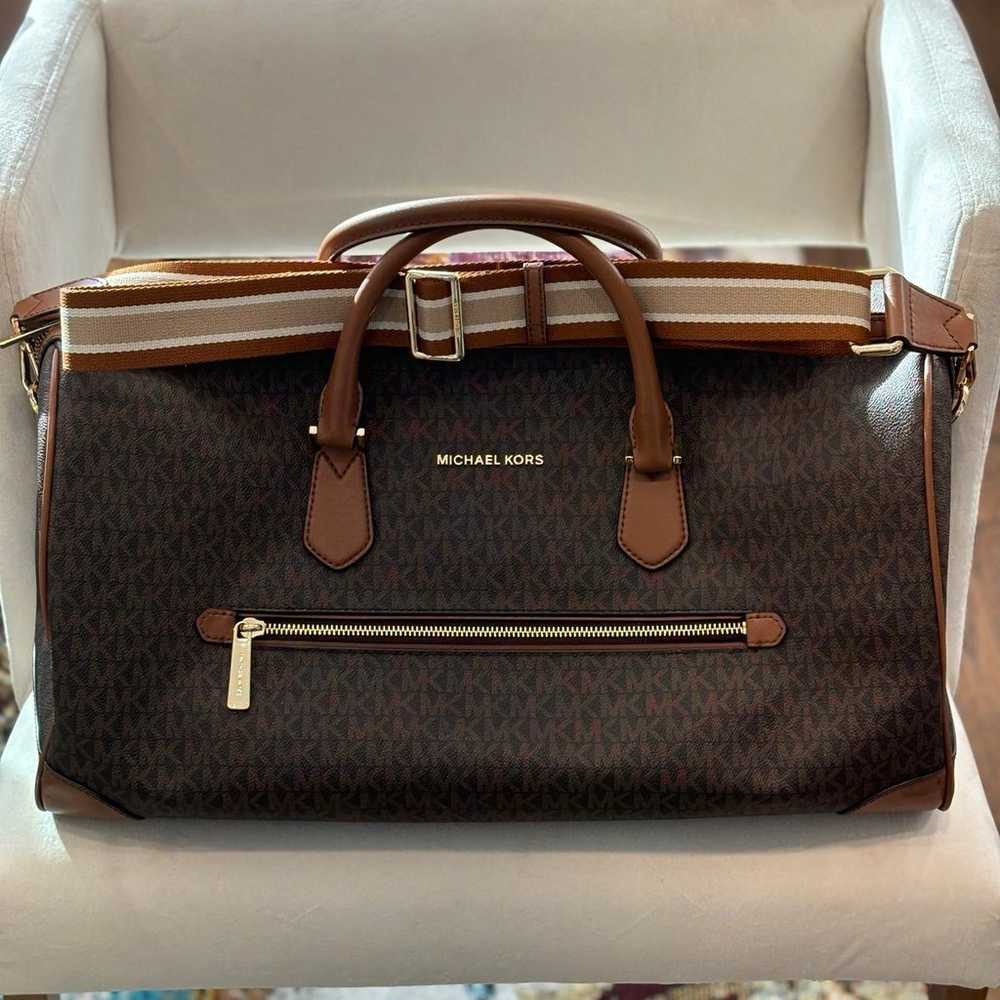 Michael Kors Duffle Jet Set Travel Pebbled Leather - image 1