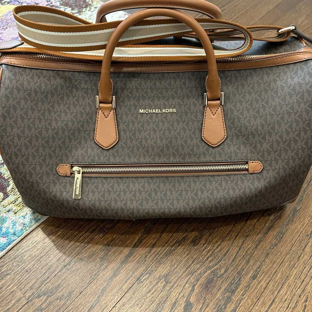 Michael Kors Duffle Jet Set Travel Pebbled Leather - image 2