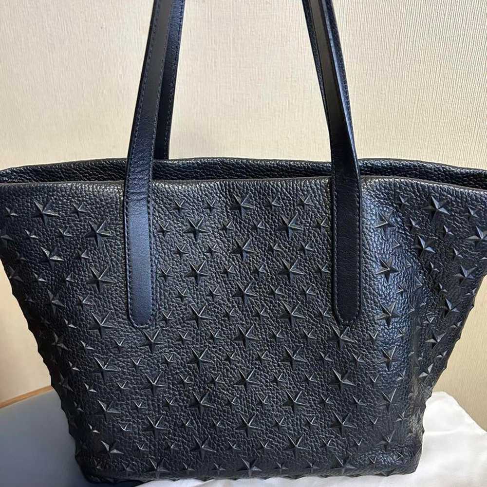 Jimmy Choo Sophia S Leather Tote Bag Star Black - image 2