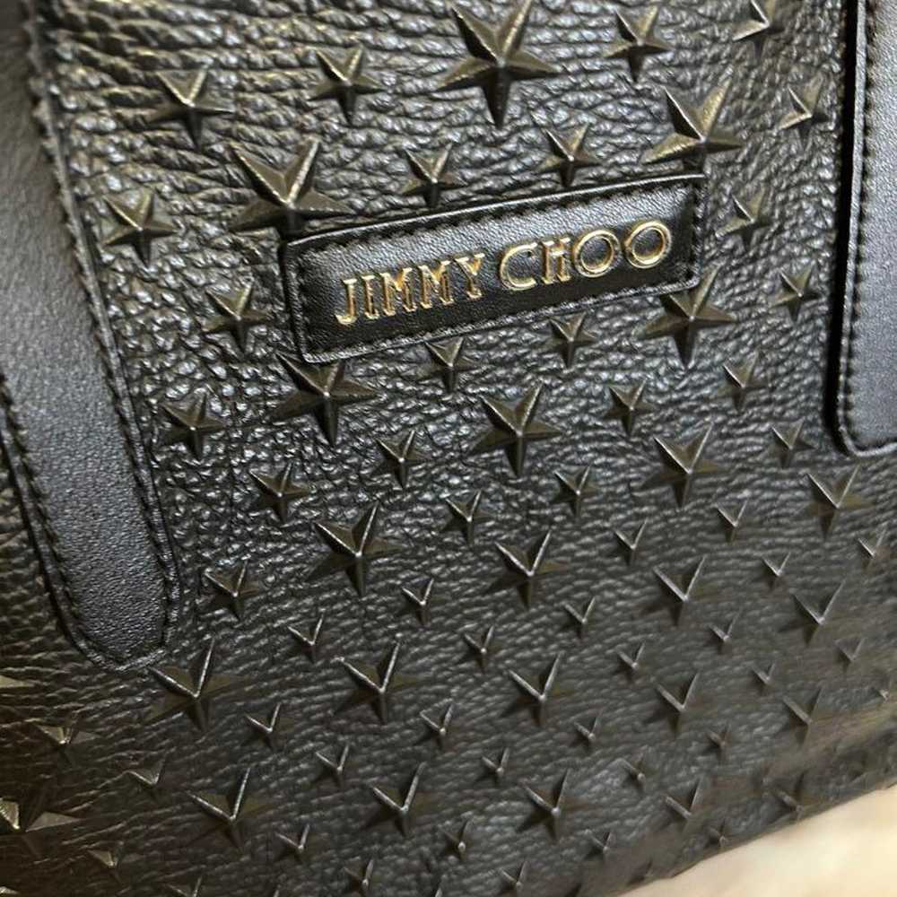 Jimmy Choo Sophia S Leather Tote Bag Star Black - image 3