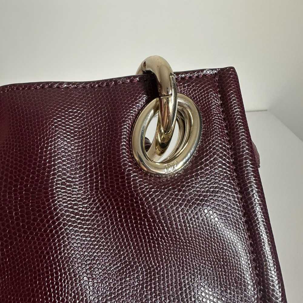 Diane Von Furstenberg Maroon Leather Clutch Wrist… - image 10