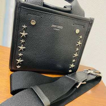 JIMMY CHOO Black Leather Shoulder Bag