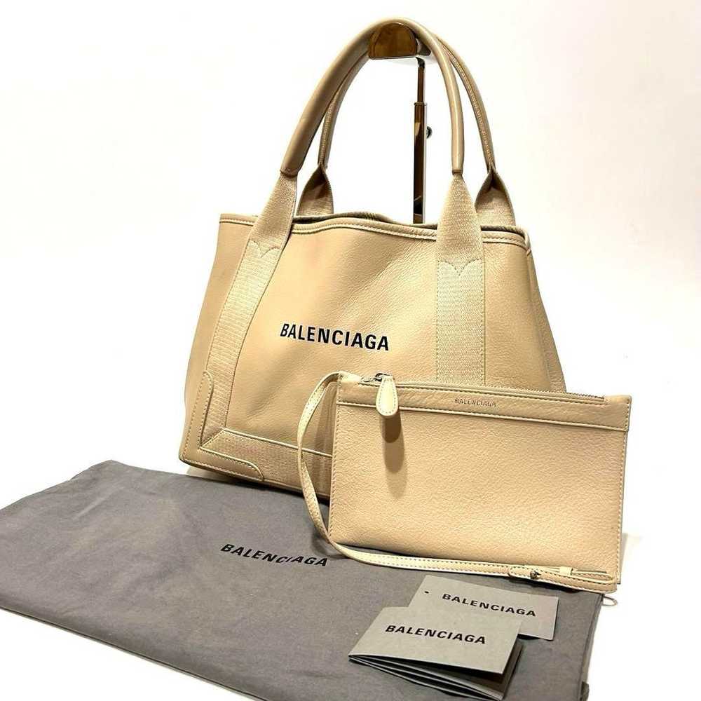 【Excellent Condition】 BALENCIAGA Navy Cabas Small… - image 1