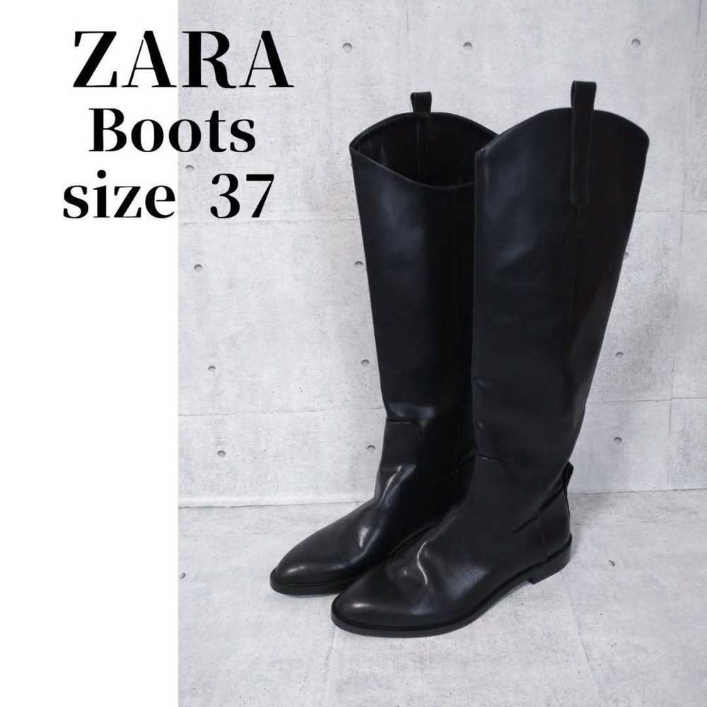 ZARA Boots Black Size 37 24cm Casual Women's - image 1