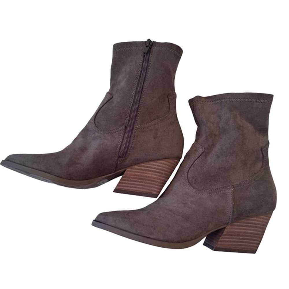 Dolce Vita Suede Kurt Bootie Size 8 Taupe Western… - image 10