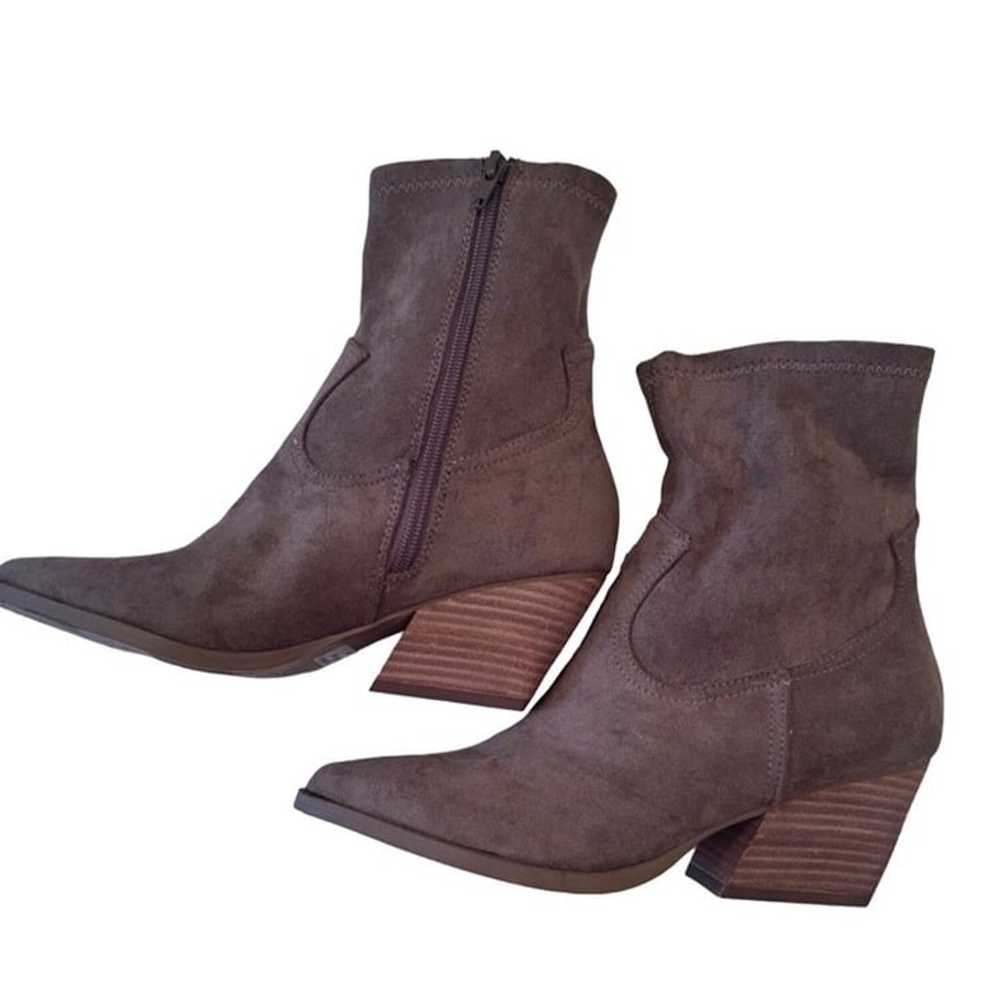 Dolce Vita Suede Kurt Bootie Size 8 Taupe Western… - image 2