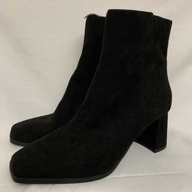 INC International Concepts Black Suede Ankle Boots