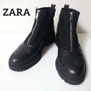 Zara Flat Ankle Boots with Zip