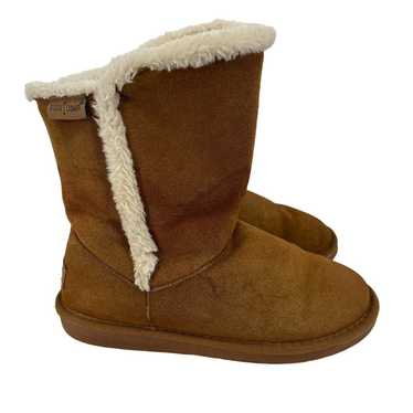 Minnetonka Mid Calf Winter Boots Suede Faux Fur B… - image 1