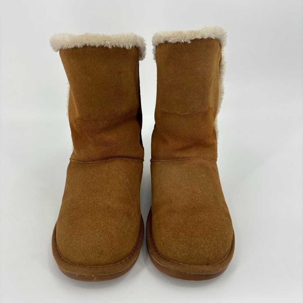 Minnetonka Mid Calf Winter Boots Suede Faux Fur B… - image 3