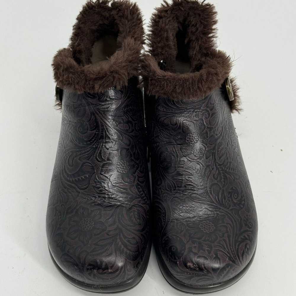 Alegria Meri Water Resistant Leather Booties Brow… - image 3