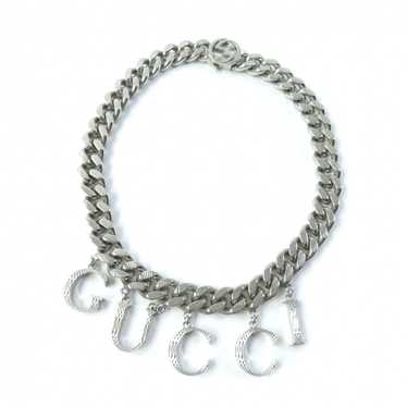 GUCCI Necklace 675769 Gold Plated Silver Interlock